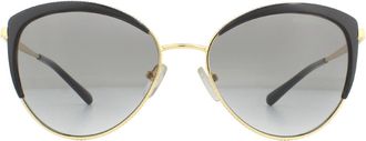 Michael Kors Cat Eye Light Gold Black Dark Grey Gradient Sunglasses