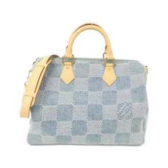 Louis Vuitton Pre-owned Damier Handbag - Dames - Pre-owned - Blauw - Maat: ONE Size Katoen