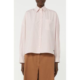 Max Mara Aureo Button-Up Shirt in Pink at Nordstrom, Size 10