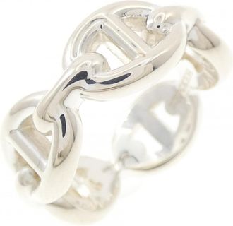Herm&egrave;s Silver Silver 925 Band Ring (Pre-Owned)