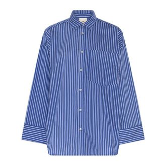 Julie Fagerholt - Heartmade HMMekia Shirt - Dames - Blouses & Shirts - Blauw - Maat: S Katoen
