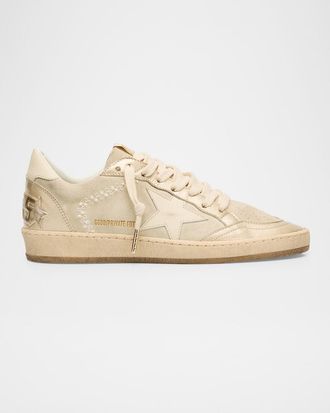 Golden Goose Ball Star Suede Low-Top Sneakers