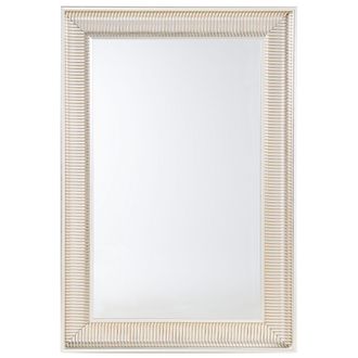 Beliani Beliani - Espejo De Pared Dorado 60 X 90 Cm Marco Sint&eacute;tico Moderno Estilo Glam Sal&oacute;n Dormitorio Cassis