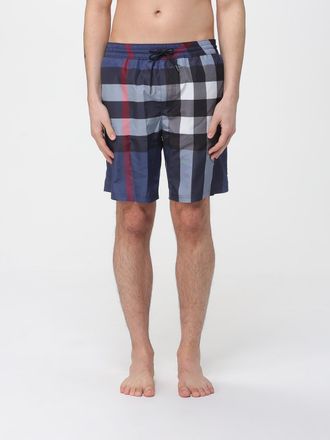 Burberry Check Pattern Swim Shorts with a Drawstring Waistband