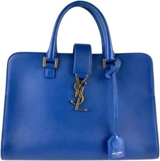 Saint Laurent Pre-owned Handbags, female, Blue, Size: ONE SIZE Pre-owned Vintage Handbag