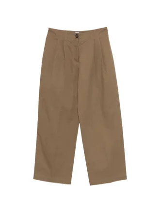 Toteme Brown Relaxed Pleated Pant