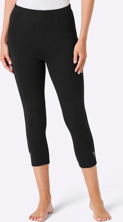 Feel Good Leggings FEEL GOOD, Damen, Gr. 36/38, Normalgr&ouml;ssen, schwarz, wei&szlig;, 95% Baumwolle, 5% Elasthan, unifarben, Hosen Leggings