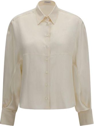 Brunello Cucinelli Beige Silk Womens Shirt
