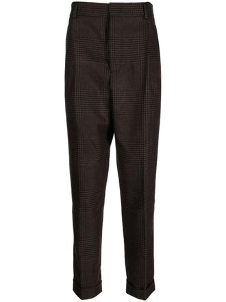 Bally Pantaloni affusolati a quadri - Marrone
