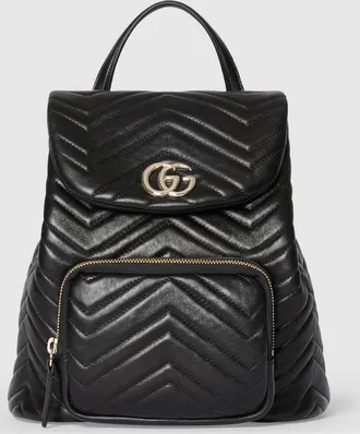 Gucci GG Marmont Small Backpack, Black, Leather