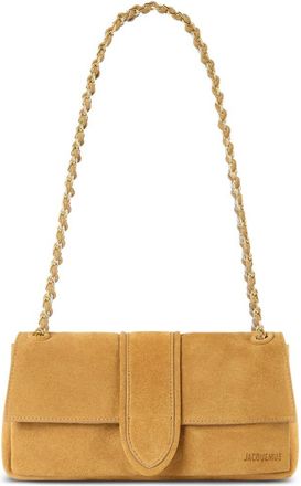 Jacquemus Brown Camel Suede Flap Top Bag