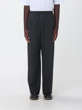 Jil Sander Pantaloni wide leg in lana con vita elasticizzata