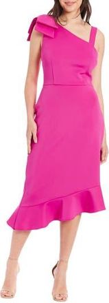 London Times Bow Scuba Dress in Pink at Nordstrom Rack, Size 16