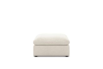 Castlery Customized Cream Performance Twill Small Ottoman | Dawson by Castlery, Beige, Furniture Ottoman