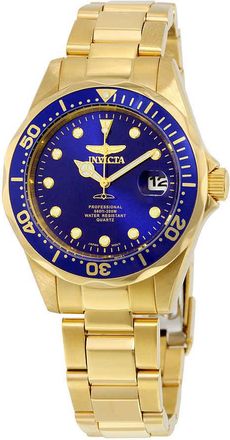 Invicta Pro Diver Blue Dial Gold-plated Mens Watch 17052