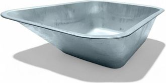 No Brand No Brand - Vasca in metallo zincato per carriola capacit&agrave; 85 litri 59x82x39 cm resistente e durevole per uso intensivo