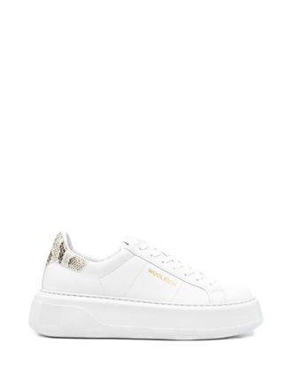 Woolrich White Chunky Court Calf Pitone Sneakers