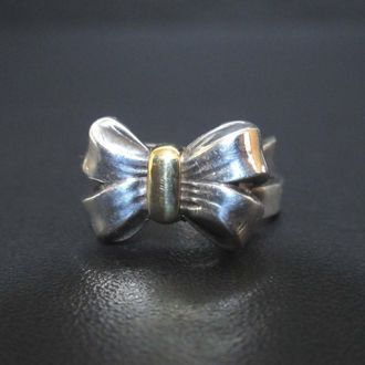 Tiffany & Co. Silver Gold (18K) Silver 925 Band Ring (Pre-Owned)