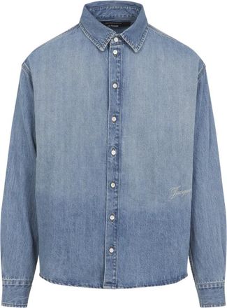 Jacquemus Blauw Katoenen Shirt voor Mannen - Heren - Spijkeroverhemden - Blauw - M - Katoen - Overhemden
