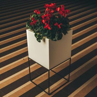 Monacis Monacis - Soporte Met&aacute;lico Negro H 40 Cm Para Maceta L&aacute;mpara Cube Youcube Matera 40x40 Cm