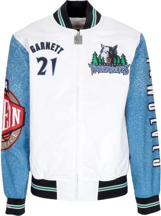Mitchell & Ness NBA Burst Bomberjack Kevin Garnett - Heren - Bomber jackets - Veelkleurig - XL - Wol - Jassen