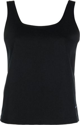 Nike scoop neck tank top - women - Cotton - M - Black