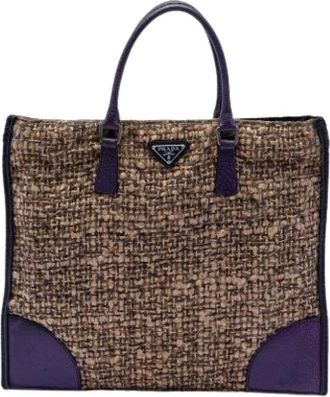 Prada Pre-owned Vintage Tote - Dames - Vintage Shopper - Bruin - ONE Size - Leer - Vintage