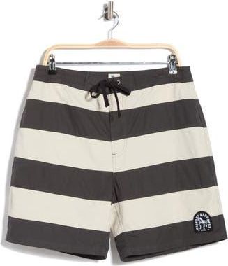Rvca Main Tower Swim Trunks in Pirate Black at Nordstrom Rack, Size 28