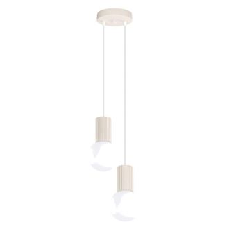 Sollux Lighting L&aacute;mpara colgantes beige aluminio/vidrio alt. 120 cm