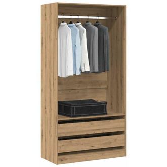 vidaXL Vidaxl - Armario De Madera De Ingenier&iacute;a Roble Artesanal 100x50x200 Cm