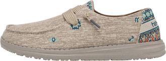 Hey Dude Womens Wendy Flora Sneaker In Sunflower Beige