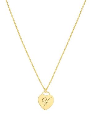 Set & Stones Alice Initial Heart Pendant Necklace in Gold/y at Nordstrom