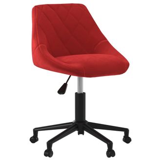 vidaXL Vidaxl - Silla De Comedor Giratoria De Terciopelo Vino Tinto