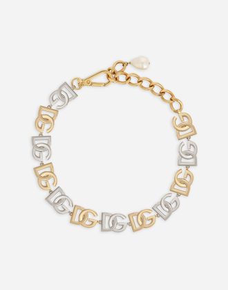 Dolce & Gabbana Necklace With Multiple Dg Logos - Woman Bijoux Multi-colored Metal Onesize
