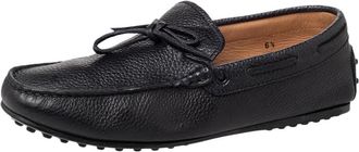 Tod's Tods Black Leather Slip On Loafers