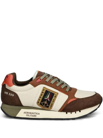 Aeronautica embroidered sneakers - Toni neutri