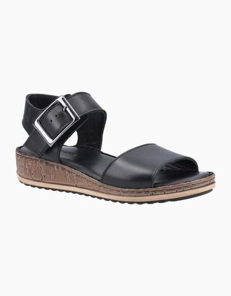 Hush Puppies Womens Ellie Womens Wide Fit Sandals - Black - Size: 8