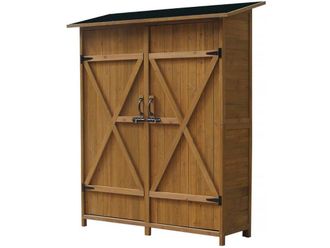 Habitat & Jardin Mueble de jard&iacute;n de madera marr&oacute;n 140 x 49 x 162 cm