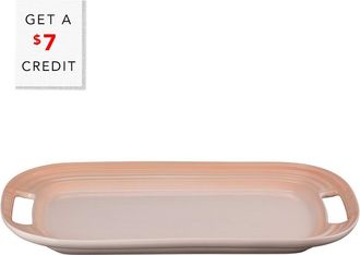 LE CREUSET Serving Platter Peche With $7 Credit