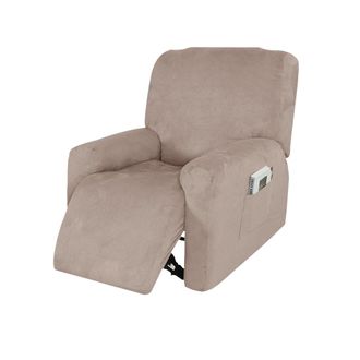 OEM Funda El&aacute;stica Hidr&oacute;fuga Para Sof&aacute;, Confeccionada En Piel De Terciopelo, Compuesta Por 4 Piezas Individuales Y Con Bolsillo Lateral. Ideal Para Dormit