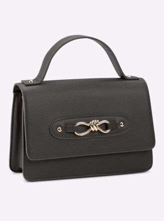 Heine Handtasche HEINE, Damen, Gr. B/H/T: 24cm x 16cm x 8cm, schwarz, Metall, Viskosemischung, unifarben, Taschen Handtasche