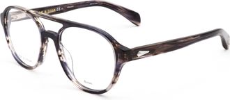 Rag & Bone Rag & Bone Mens 51mm Grey Black Horn Opticals