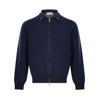 Lardini Vest met rits - Heren - Truien - Blauw - Maat: XL Zijde