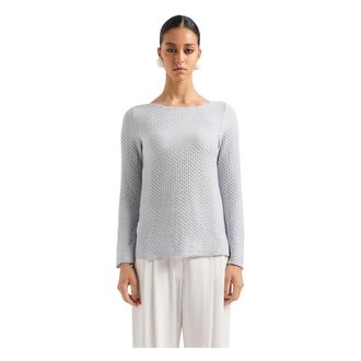 Emporio Armani Nicky Jurk - Dames - Ronde hals truien - Grijs - S - Truien & Vesten