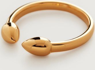 Monica Vinader Gold Fiji Bud Stacking Ring