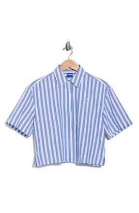 BOSS Eleisa Cropped Shirt in Open Blue at Nordstrom Rack, Size 10