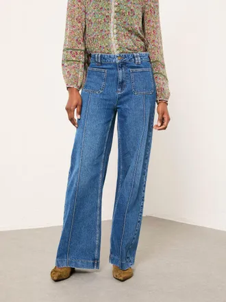 Fat Face FatFace Blue Denim Patch Pocket Flare