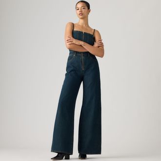 Levi's Lightweight Seamed Jumpsuit - Womens - XS - Medium Wash / Cash Out Stone