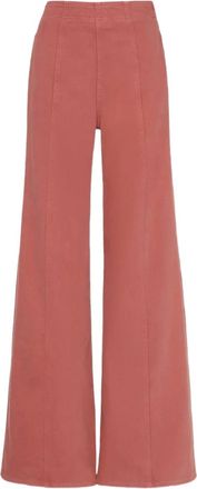 Ulla Johnson Jeans svasati Bianca a vita alta - Rosso