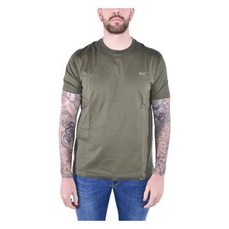 Paul & Shark Cotton T-Shirt - male - Paul & Shark - T-Shirts - Green - 2XL - Tops